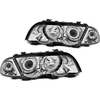 Přední světlomet TUNING-TEC Přední světla BMW E46 Sedan Touring 98-01 Angel Eyes LED CHROM