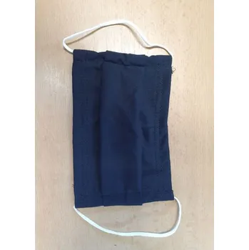 rouška Rouška bavlněná s gumičkou /ochranná látková/ černá s bílou gumičkou