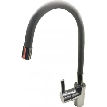 Vodovodní baterie TRIX 1008S Kuchyňská vodovodní baterie s flexi šedým ramínkem, CHROM/ŠEDÁ