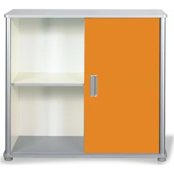 Komoda Skříňka s posuvnými dvířky oranžová COOL 07