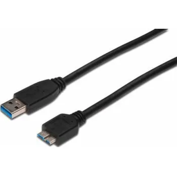 Počítačové příslušenství Digitus AK-300117-003-S USB 3.0 kabel, USB A - Micro USB B, M / M, 0,25 m,UL, bl