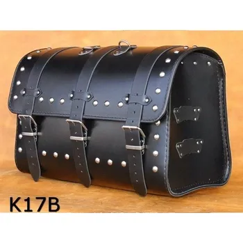 Zavazadlo na motocykl Kožený moto kufr K17, 44L, 48x33x28cm - s nýty / bez boční kapsičky / 48cm