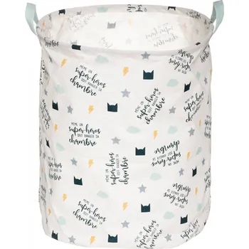 Úložný box Atmosphera Plátěný box na hračky 50 cm bílý/modrý