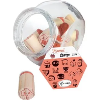 Dětské razítko Diářová razítka Aladine Stampo Bocal 14 ks - Kawai -