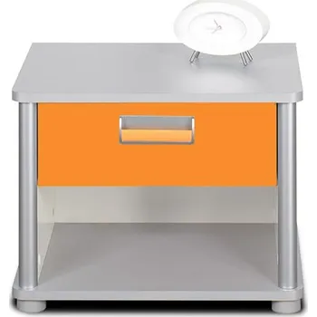 Noční stolek Noční stolek bílý/oranžový COOL 13
