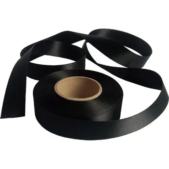 Stuha Atlasová stuha černá, šíře 24 mm, délka 20 m