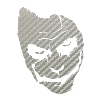 Samolepicí dekorace na vozidlo Joker 002 pravá tvář (52 - 3D karbon stříbrný) SAMOLEPKA NA AUTO, NÁLEPKA, FÓLIE, POLEP, TUNING, VLASTNÍ TEXT, TISK, AUTOSAMOLEPKY.cz, POLEPY, OBRÁZEK, LOGO, 3D STICKERS