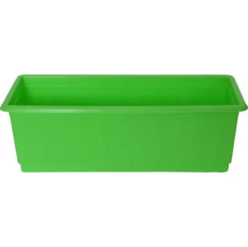 Květináč INJETON PLAST Plastový truhlík 40 cm světle zelená