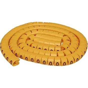 kabelová chránička InLine Kabelový značkovač 10x 100ks, čísla 0-9, 3mm - 5,2mm, žlutý (59961E) - 19.42.0412