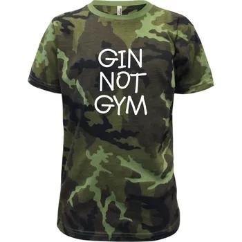 Chlapecké oblečení Gin not Gym - Dětské maskáčové triko - 104-110cm / 3-4 roky ( Zelený maskáč )