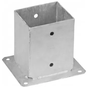 Tesařské kování Patka sloupku se čtvercovou základnou 101x150x2, PSP 100 (Zinek žárový)