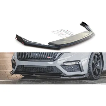 Karosérie Spojler pod nárazník lipa + Flaps V.2 Škoda Octavia RS Mk4 černý lesklý plast