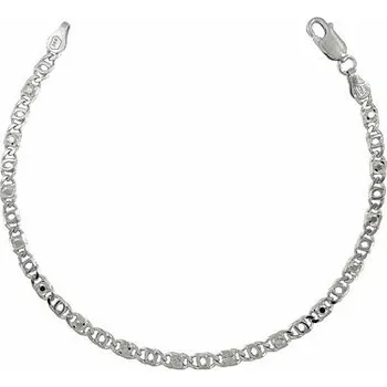 Náramek Stříbrný náramek tiger eye zdobený délka náramku 18cm