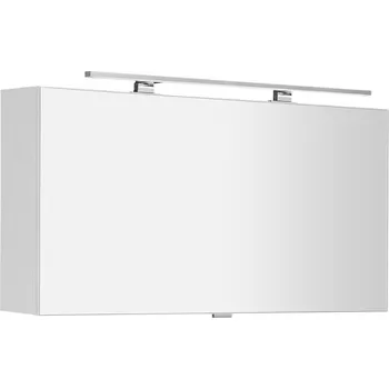 Zrcadlo SAPHO CLOE galerka s LED osvětlením 100x50x18cm, bílá