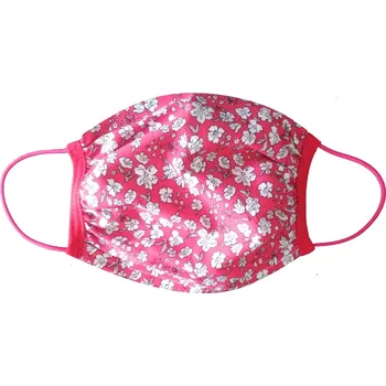 rouška Iris Rouška dvojitá s kapsou vzor Květiny pink