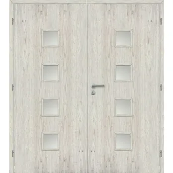 Interiérové dveře DOORNITE dveře vnitřní 125 cm QUADRA sklo dvoukřídlé