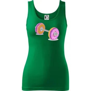 Dámské oblečení Donut Barbell - Dámské tílko - L ( Středně zelená )
