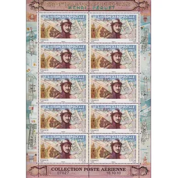Poštovní známka Post France (2011) MiNr. 5043 ** - Francie - PL - první letecká pošta Přepážkový list