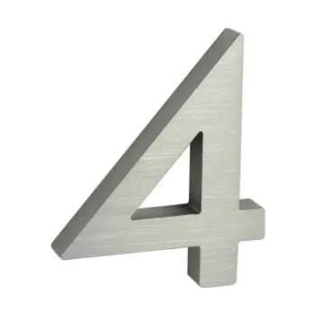 RICHTER CZECH Číslice a písmena RN.100LV.AL.STR stříbrná číslo: 4