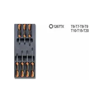 Sada šroubváků TORX do dílenského vozíku, modul do dílenského vozíku,