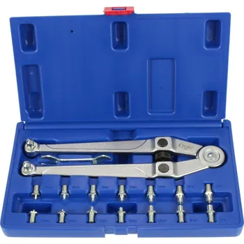 Ruční nářadí Condor klíč stavitelný na matice s otvory a napínací kladky, výměnné hroty, sada 9 dílů - 100-00777