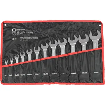 Klíč Condor klíče ploché 6 - 32 mm, sada 12 dílů, v textilním obalu - 100-00577