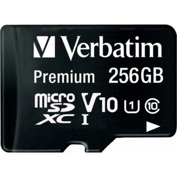 Ukládání dat VERBATIM MicroSDXC karta 256GB Premium, U1 + adaptér