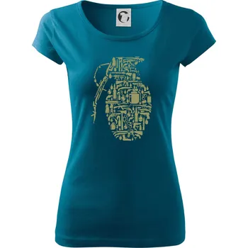 Granát ikony - Dámské triko Pure - XS ( Petrolejová )