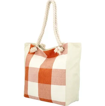 Kabelka Velká moderní plážová taška terakotově oranžová 417