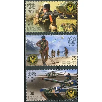 Poštovní známka Kazachstán (2017) MiNr. ** - Kyrgyzstán - 25 let ozbrojených sil Kyrgyzské republiky