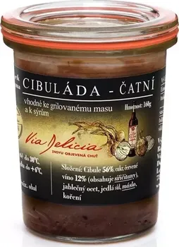 konzervovaná zelenina Via Delicia Cibuláda čatní 160 g