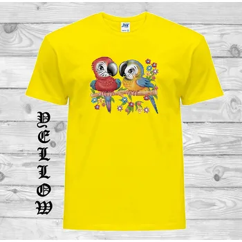 detske-levne-bavlnene-tricko-potisk-maly-papousci Barva: Yellow - žlutá, velikost: 116