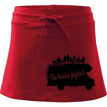Dámská sukně To bude jízda - alkovna - Sportovní sukně - two in one - L ( Červená )