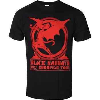 Oblečení a móda Tričko metal pánské Black Sabbath - Europe '75 - ROCK OFF - BSTS40MB