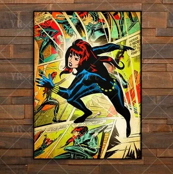 Samolepící dekorace Marvel a DC Obraz Marvel Superhrdinové, více motivů (bez rámu) Motiv: MW-K2 Black Widow, Rozměry (cm): 21x30 cm