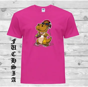 Chlapecké tričko detske-levne-bavlnene-tricko-potisk-jester-sluchatka Barva: Fuchsia - fuchsiová, velikost: 104