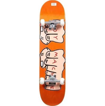 Skateboard toy machine Skateboard fists woodgrain complete orange