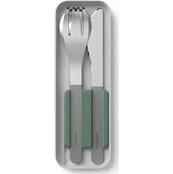 Jídlonosič Monbento nerezový příbor MB Slim Box green natural