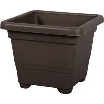 Květináč Květináč čtyřhranný Quadrato - hnědý velikost květináče: 32x32x26cm