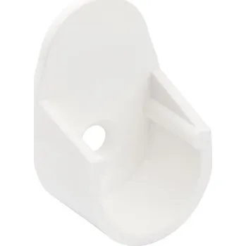 Walteco Plastový držák šatní tyče 18 mm bílý 2 ks Nábytkové kování Walteco Plastový držák šatní tyče 18 mm bílý 2 ks