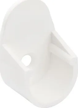 Nábytkové kování Walteco Plastový držák šatní tyče 18 mm bílý 2 ks
