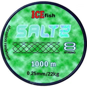 ICE FISH Pletená šňůra SALTZ Průměr: 0,25mm 22kg Získejte slevu -5% za registraci v e-shopu