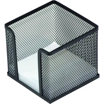 Stojan na vizitku DONAU zásobník na poznámkový papírt, 95 x 95 mm, kov, černý