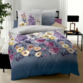 Povlečení Kaeppel | Povlečení Noemi indigo, 140x200, 70x90 makosatén