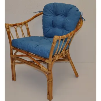 Axin Trading s.r.o. Ratanové křeslo Subaliu - polstr tyrkysový melír