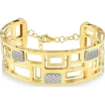 Lillian Vassago Luxusní dámský náramek se zirkony, kombinované zlato LLV22-GB041