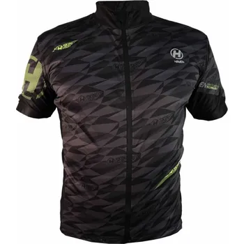 Cyklistické oblečení Dres krátký pánský HAVEN TEAM men černá/flouritová L