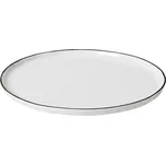 Mělký talíř 28 cm Broste SALT - bílý/černý bílá, černá