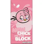 Osuška Angry Birds Stella růžová 70x140