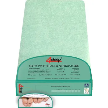 Prostěradlo Nepromokavé prostěradlo froté s gumičkou 140x200 - sv.zelené